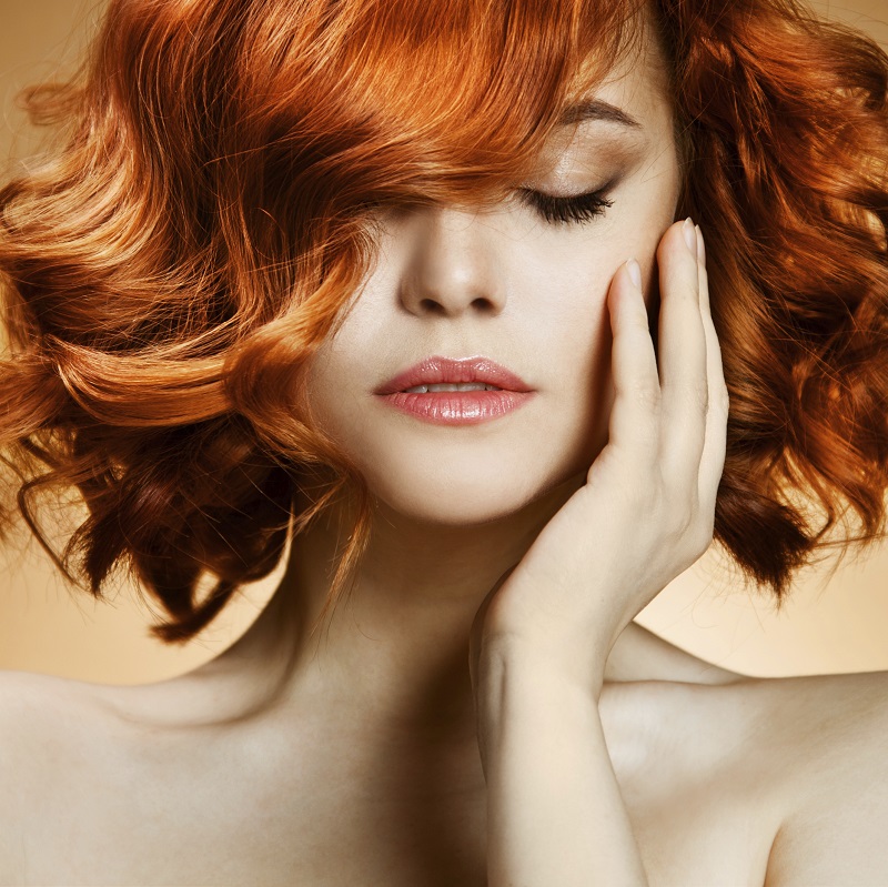 Beauty Portrait. Curly Hair